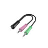 adattatore audio hama 2x jack 3,5 mm maschio / jack 3,5 mm 4 poli