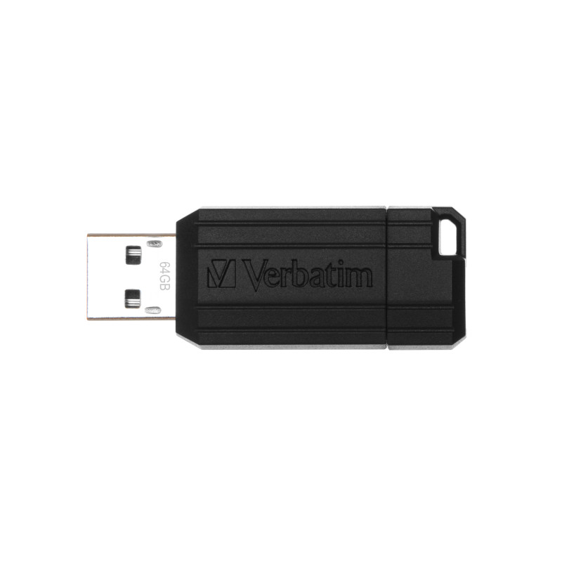 pen drive 64gb verbatim usb 3/10 pstripe nero [49065]