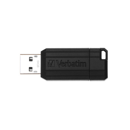 pen drive 64gb verbatim usb 3/10 pstripe nero [49065]
