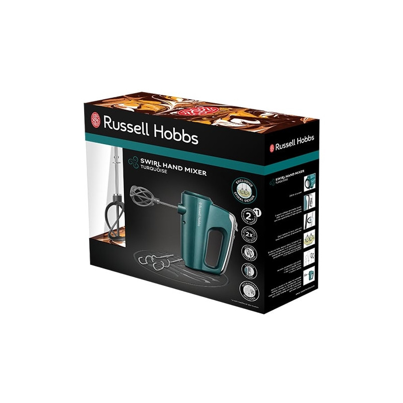 sbattitore manuale russell hobbs 25891-56350w turchese