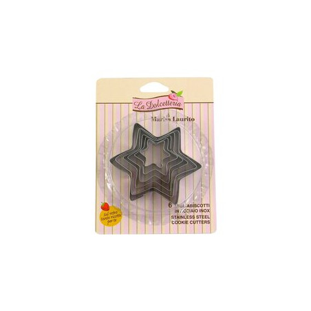 stampo biscotti gp & me a forma di stella 6pz 5035