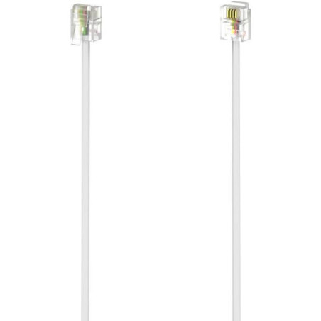cavo telefonico hama rj11 modulare spina 6p4c 10m bianco