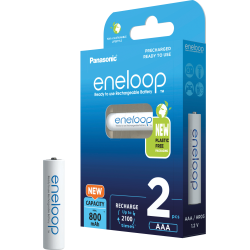 set batterie panasonic eneloop 2x aaa da 800mah ni-mh [bk-4mcde/2be]