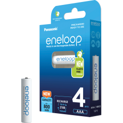 set batterie panasonic eneloop 4x aaa da 800mah ni-mh [bk-4mcde/4be]