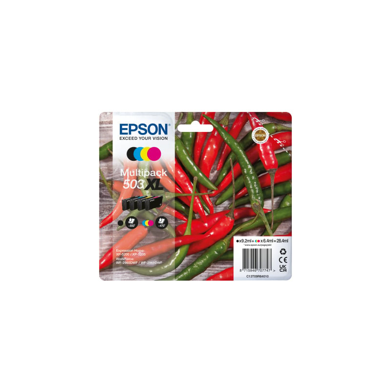 cartuccia epson 503xl 9.2ml nero/ciano/magenta/giallo
