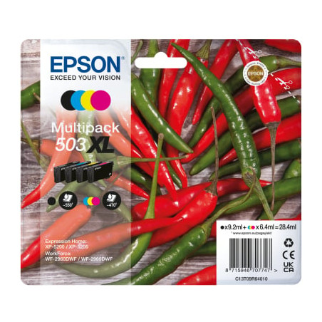 cartuccia epson 503xl 9.2ml nero/ciano/magenta/giallo