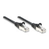 Cavo di rete patch in rame schermato cat. 5e nero ftp 0,5 mt