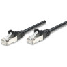 Cavo di rete patch in rame schermato cat. 5e nero ftp 1 mt