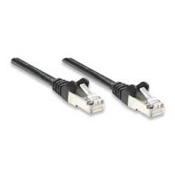 Cavo di rete patch in rame schermato cat. 5e nero ftp 10 mt