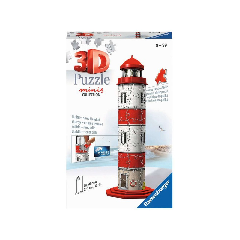 puzzle ravensburger - mini leuchtturm 3d 54pz [11273]