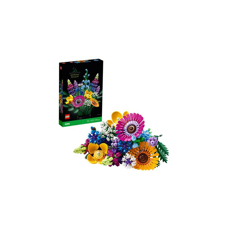 gioco da costruzione lego icons 10313 bouquet di fiori di campo 939pz