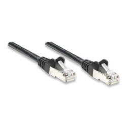 Cavo di rete patch in rame schermato cat. 5e nero ftp 7,5 mt