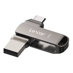 pen drive 64gb lexar jumpdrive dual d400 usb-c 3.1 grigio [933311]