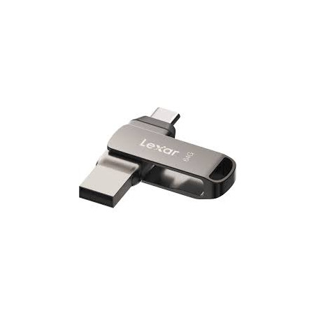 pen drive 64gb lexar jumpdrive dual d400 usb-c 3.1 grigio [933311]