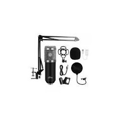 microfono media-tech con accessori per streaming e studio [mt397s]