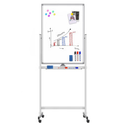 lavagna magnetica techly bifacciale 60x100cm bianco
