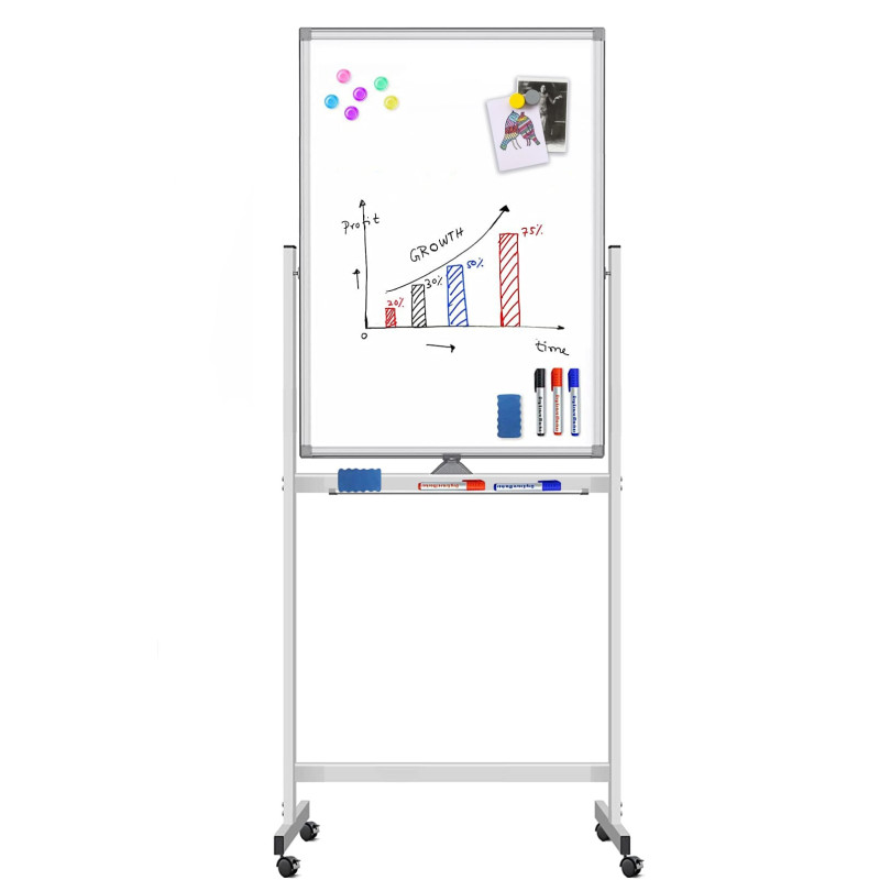 lavagna magnetica techly bifacciale 60x100cm bianco