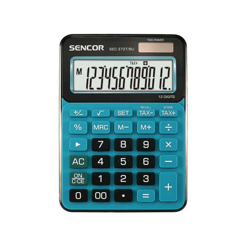 calcolatrice sencor sec 372 bu lcd 12 cifre blu [arseckksec372bu]