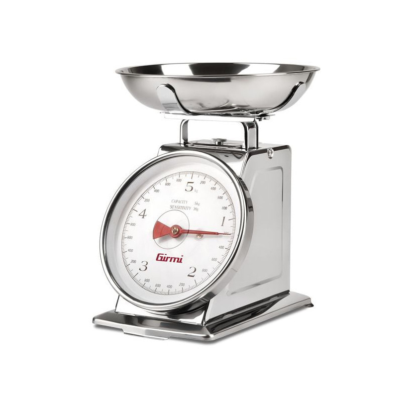 bilancia cucina meccanica girmi in acciaio inossidabile 20gr/5kg