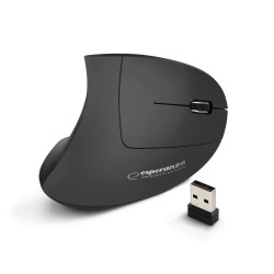 mouse esperanza corvus wireless vertical 1600dpi nero [em133]