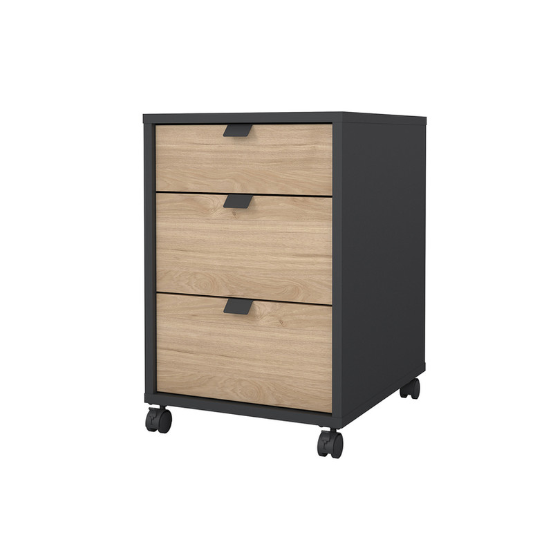 cassettiera ufficio tvilum 65584ighl sign in 3 cassetti 41x48x61cm