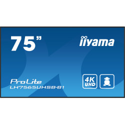 monitor digital signage led 74.5" iiyama lh7565uhsb-b1 4k