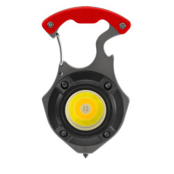 torcia pocketlight portatile ricaricabile led 5w ip44 rosso/nero