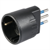 adattatore polypool con spina 10 a 2p+t presa tedesca 250v nero [pp0433.1x]