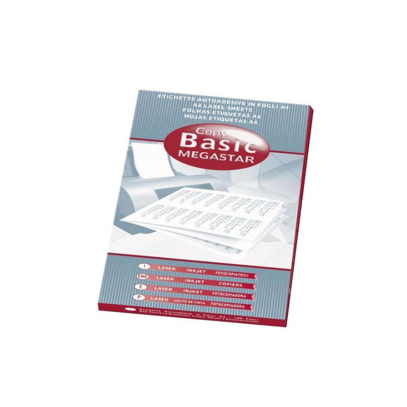 etichette autoadesive megastar 70x36mm 24 etichette per foglio 100