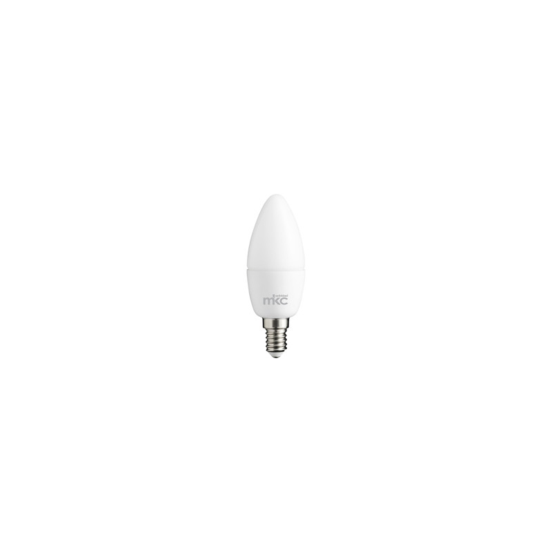 lampadina led mkc candela 5.5w e14 3000k luce bianca calda bianco