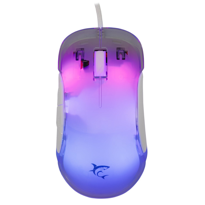 mouse white shark gm-5017 gaming senza fili ottico 12800dpi bianco/mordred