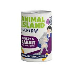 mangime animal island everyday tacchino + coniglio per gatti 400g