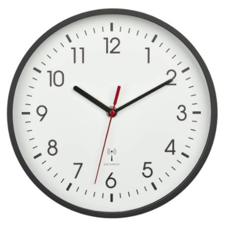 orologio da parete tfa dostmann radiocomandato 24.5cmx4.2cm nero