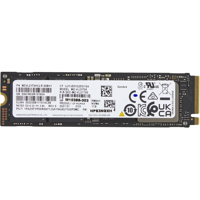 ssd 1tb hp pcle-4x4 nvme m.2 2280 nero [al0m9aa]