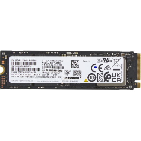 ssd 1tb hp pcle-4x4 nvme m.2 2280 nero [al0m9aa]