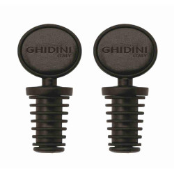 set tappi bottiglia ghidini cipriano 16006x sommelier nero 2pz