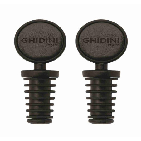 set tappi bottiglia ghidini cipriano 16006x sommelier nero 2pz