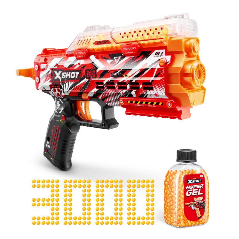zuru xshot hyper gel blaster 3000palline multicolore [36728]