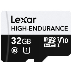 scheda di memoria 32gb microsd lexar high-endurance c10 a1 u1