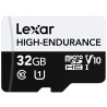 scheda di memoria 32gb microsd lexar high-endurance c10 a1 u1