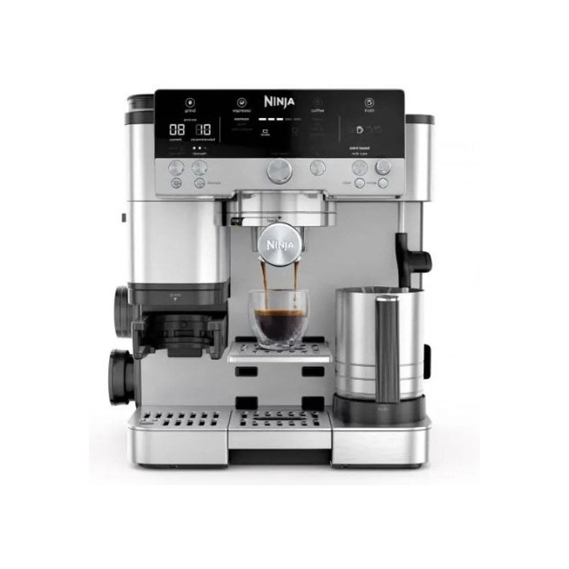 macchina da caffe' espresso luxe premium 2l 1650w argento/nero
