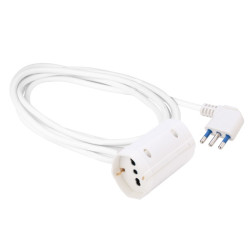 prolunga polypool 5mt 16a bianca lineare 5m, cavo h05vv-f 3x1mm,