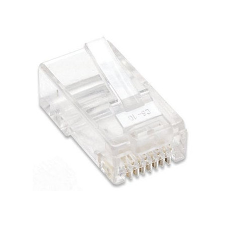 Confezione 100 plug rj45 utp per categoria 5e cavo flessibile