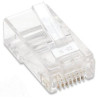 Confezione 100 plug rj45 utp per categoria 5e cavo flessibile