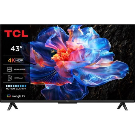 tv led 43" tcl 43p61k 4k uhd 3840x2160p classe f nero