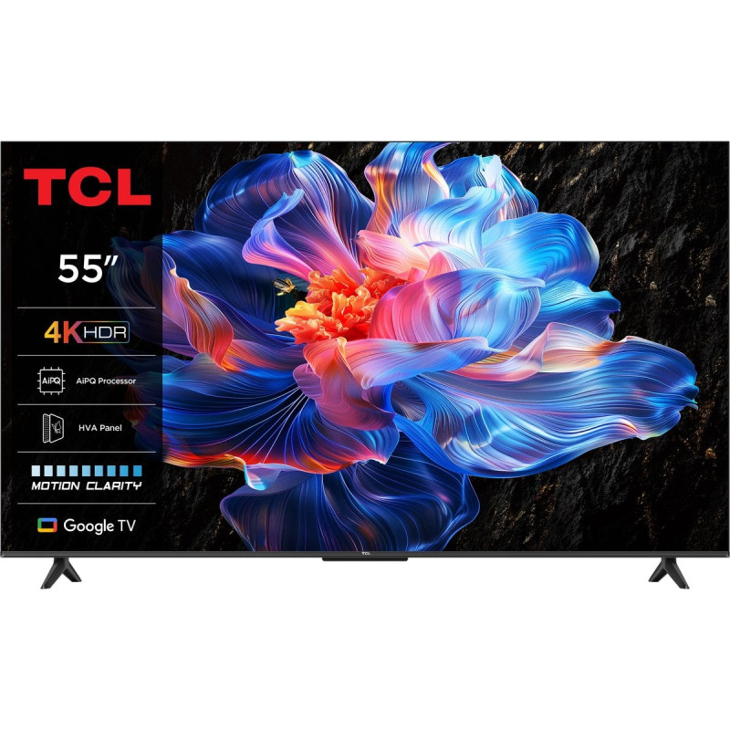 tv led 55'' tcl 55p61k 4k uhd 3840x2160p classe e nero [55p61k]