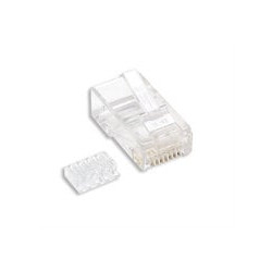 Confezione 100 plug rj45 utp per categoria 6 cavo rigido