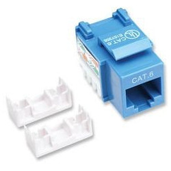 Frutto keystone rj45 cat.6 utp non schermato blu