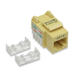 Frutto keystone rj45 cat.6 utp non schermato giallo