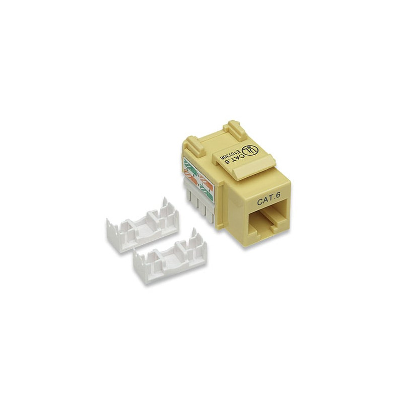 Frutto keystone rj45 cat.6 utp non schermato giallo